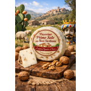 Pecorino Primo Sale mit sizilianischen Walnüssen | Molkerei Mandra di Mezzo