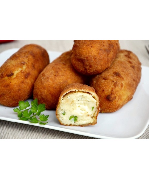 Cazzilli (potato croquettes) from Palermo with mint to fry, in a frozen bag - HoReCa line