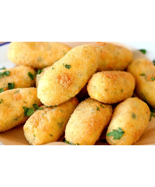 Cazzilli (potato croquettes) from Palermo with mint to fry, in a frozen bag - HoReCa line